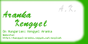 aranka kengyel business card